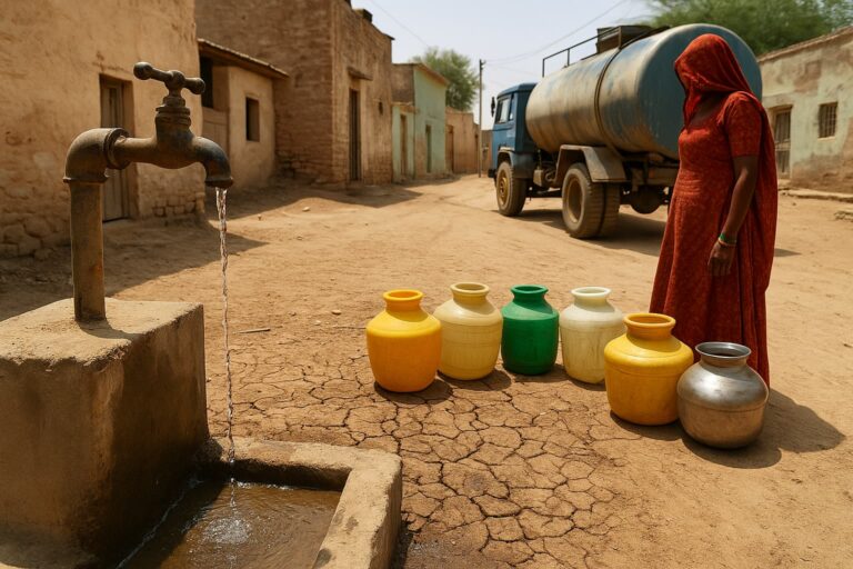 नर्मदा नहर परियोजना फिर ठप? सांकरणा गांव में पीने के पानी की फिर किल्लत